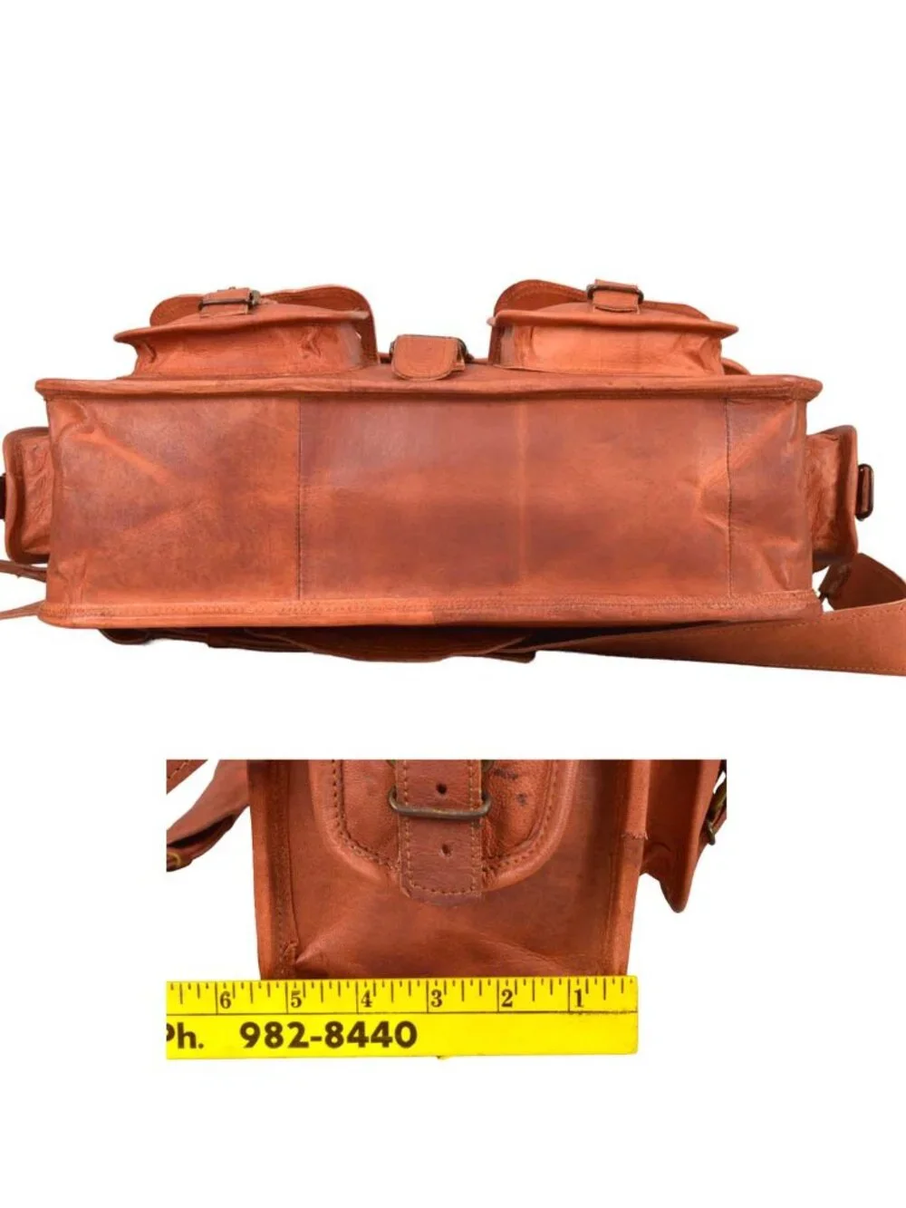 Cuero Leather Messenger Bag for Men, 18 Inch Laptop Crossbody